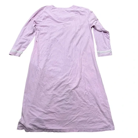 Keyocean Cotton Pink & White XXL women’s Nightgown - Picture 2 of 7